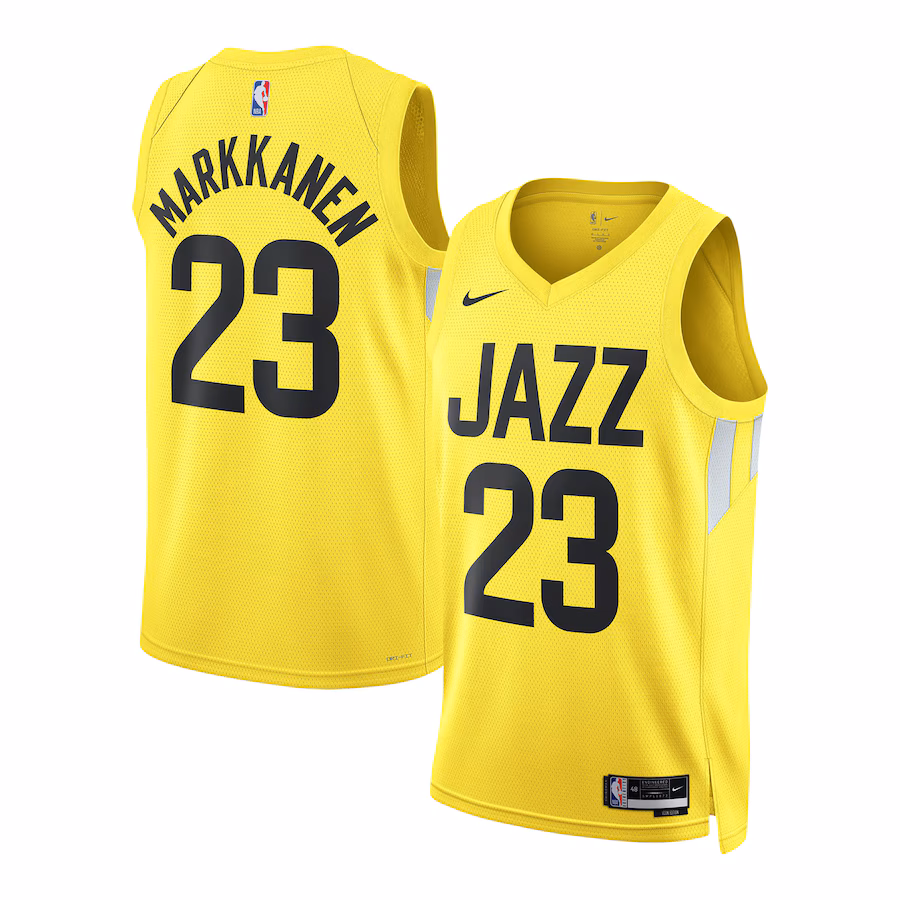 Unisex Utah Jazz Lauri Markkanen Nike Gold Swingman Jersey - Icon Edition - Ujersey Shop