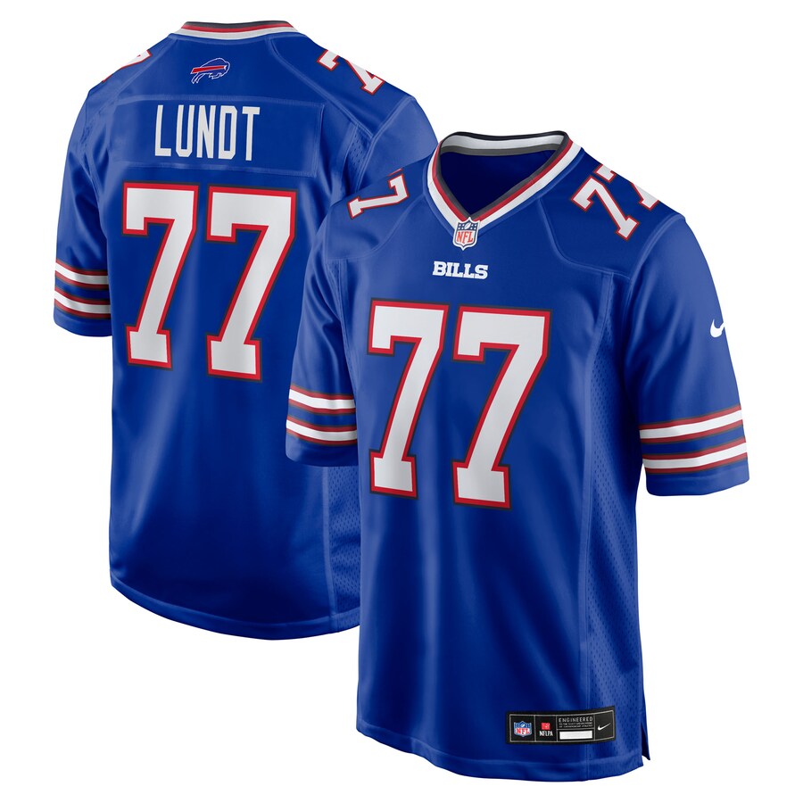 Men's Buffalo Bills Chase Lundt Nike Royal Team Game Jersey - Ujersey Shop