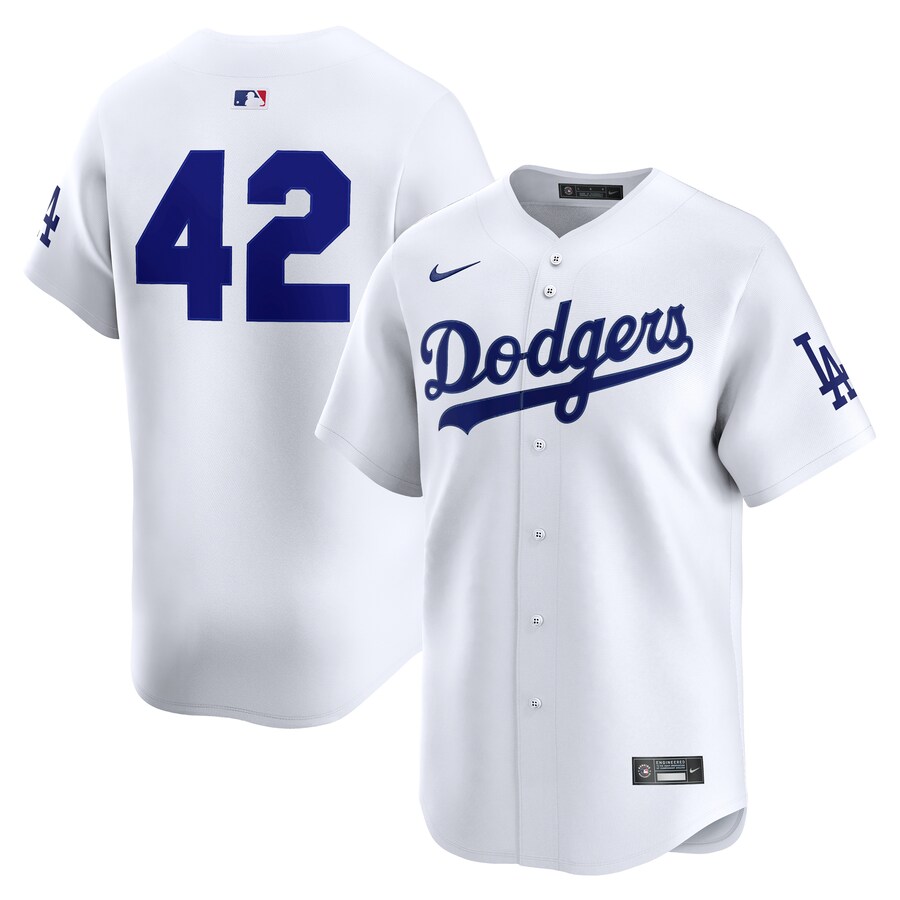 Men's Los Angeles Dodgers Nike White Home 2025 Jackie Robinson Day Limited Jersey - Ujersey Shop