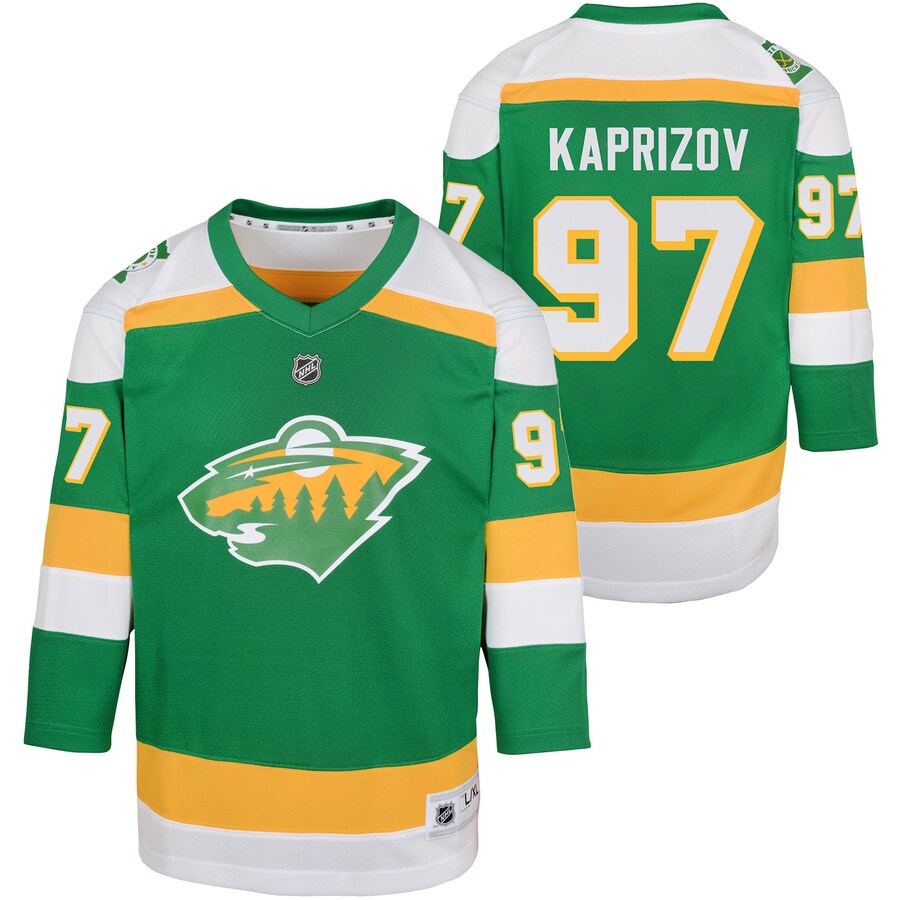 Youth Minnesota Wild Kirill Kaprizov Green 2023/24 Alternate Replica Player Jersey - Ujersey Shop
