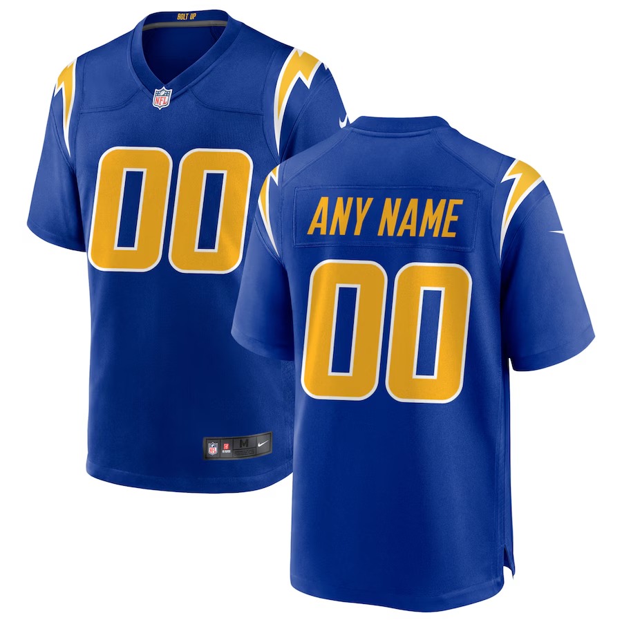 Men's Los Angeles Chargers Nike Royal Alternate Custom Game Jersey - Ujersey Shop