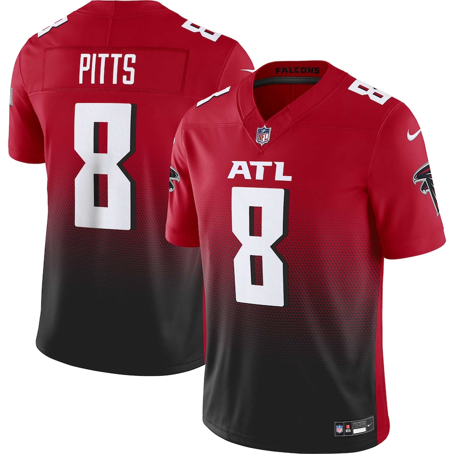 Men's Atlanta Falcons Kyle Pitts Nike Red Vapor F.U.S.E. Limited Jersey - Ujersey Shop