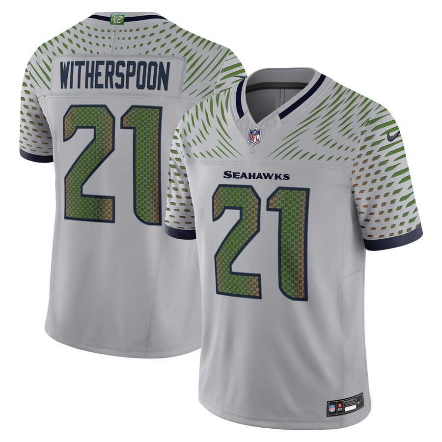 Men's Seattle Seahawks Devon Witherspoon Nike Wolf Gray 2025 Rivalries Collection Limited Jersey - Ujersey Shop