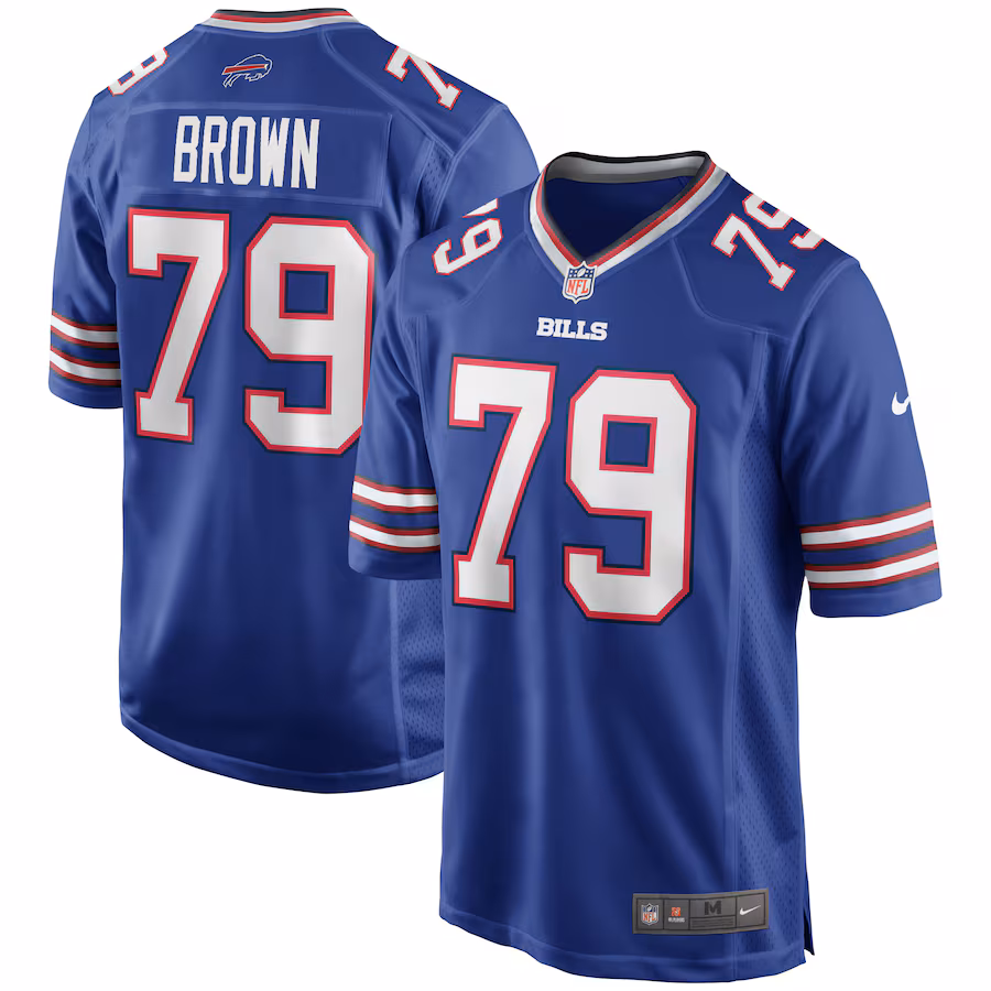 Men's Buffalo Bills Ruben Brown Nike Royal Game Retired Player Jersey - Ujersey Shop