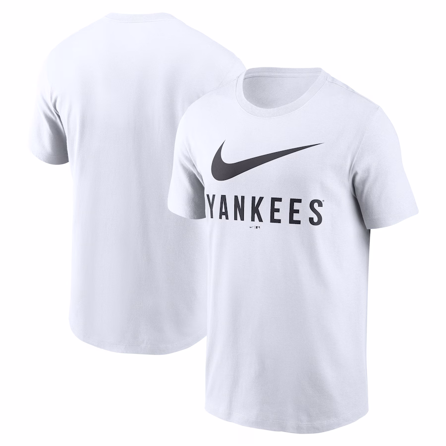 Men's New York Yankees Nike White Swoosh T-Shirt - Ujersey Shop