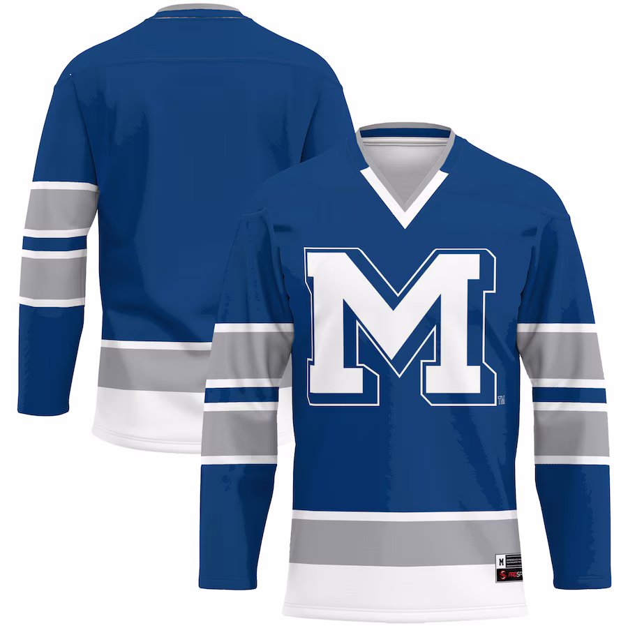 Men's GameDay Greats Blue Colorado School of Mines Orediggers Hockey Jersey - Ujersey Shop