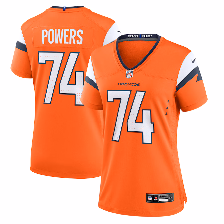 Women's Denver Broncos Ben Powers Nike Orange Team Game Jersey - Ujersey Shop