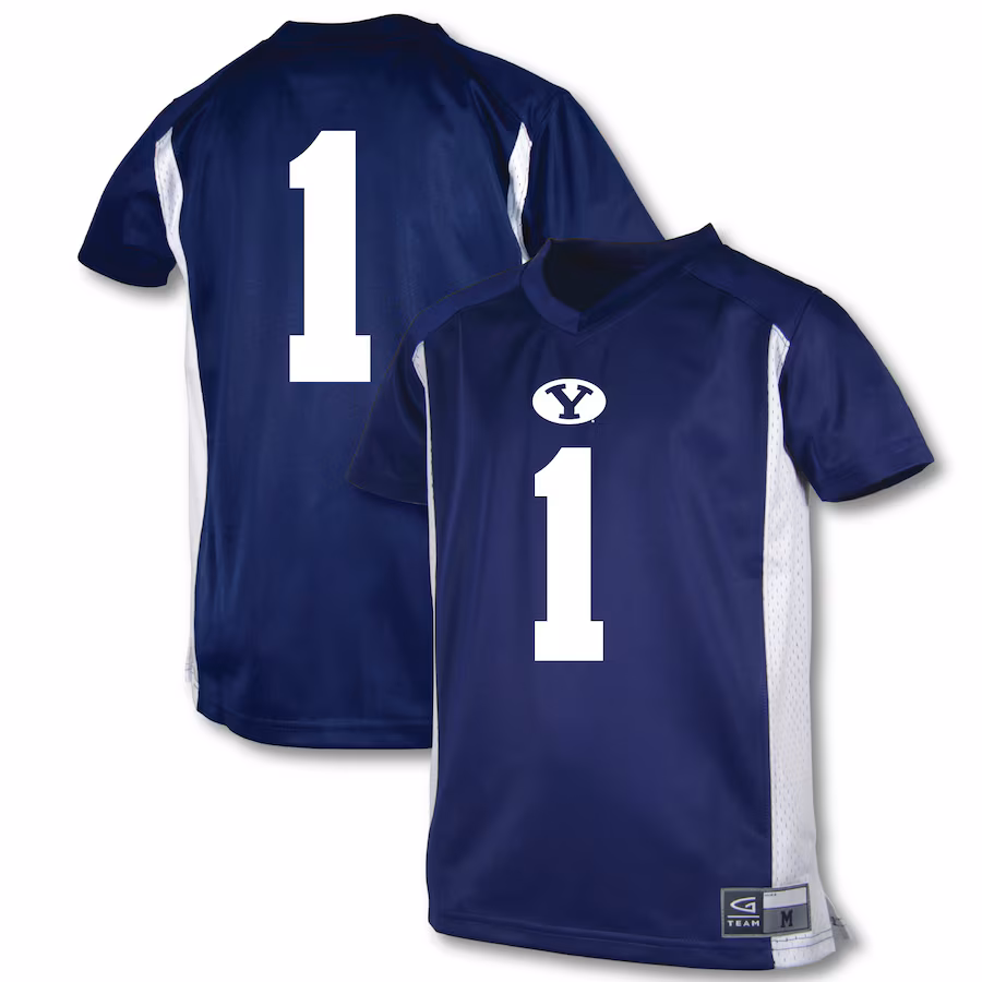 Youth Garb #1 Royal BYU Cougars Football Jersey - Ujersey Shop