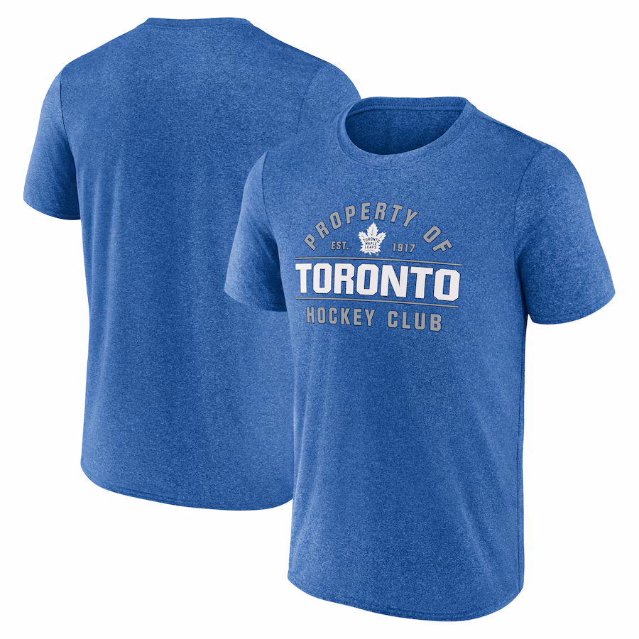 Men's Toronto Maple Leafs Fanatics Heather Blue Property Of T-Shirt - Ujersey Shop