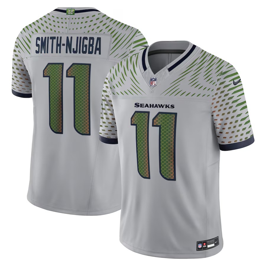 Men's Seattle Seahawks Jaxon Smith-Njigba Nike Wolf Gray 2025 Rivalries Collection Limited Jersey - Ujersey Shop