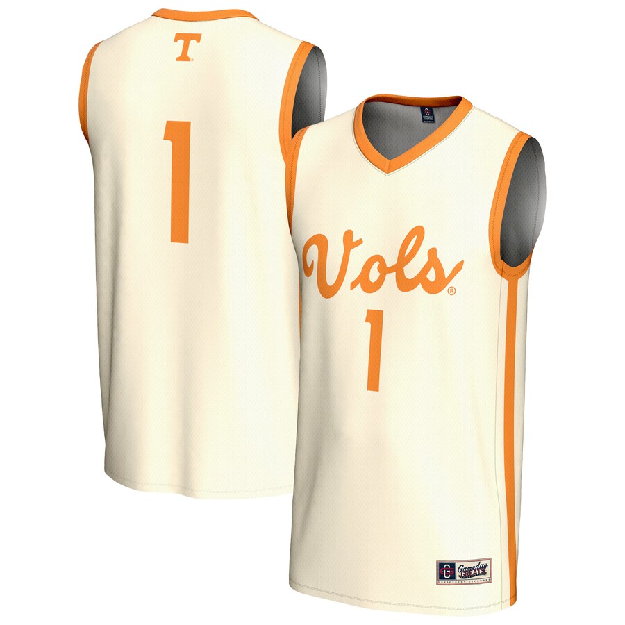 Unisex GameDay Greats #1 Cream Tennessee Volunteers Lightweight Men's Basketball Fashion Jersey - Ujersey Shop