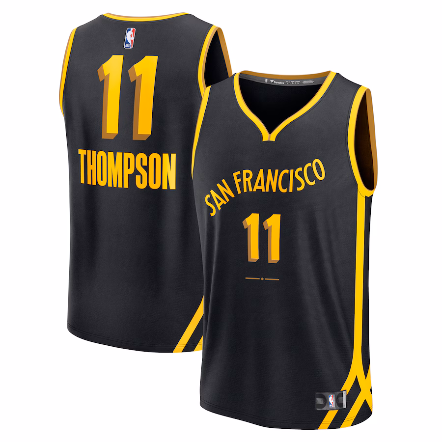 Men's Golden State Warriors Klay Thompson Fanatics Black Fast Break Jersey - City Edition - Ujersey Shop