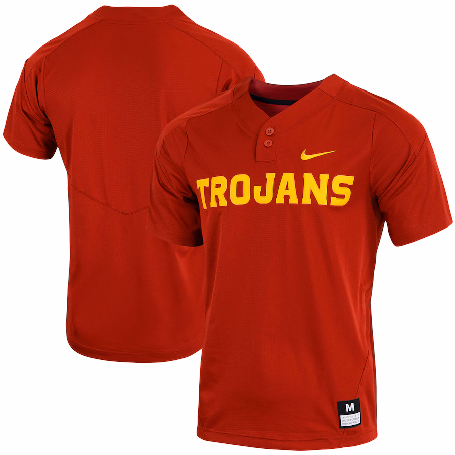 Men's Nike Cardinal USC Trojans Replica Vapor Elite Two-Button Baseball Jersey - Ujersey Shop