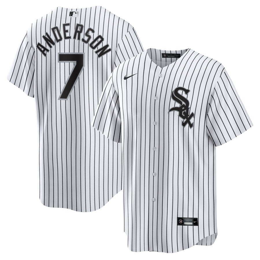 Men's Chicago White Sox Tim Anderson Nike White Home Replica Player Jersey - Ujersey Shop