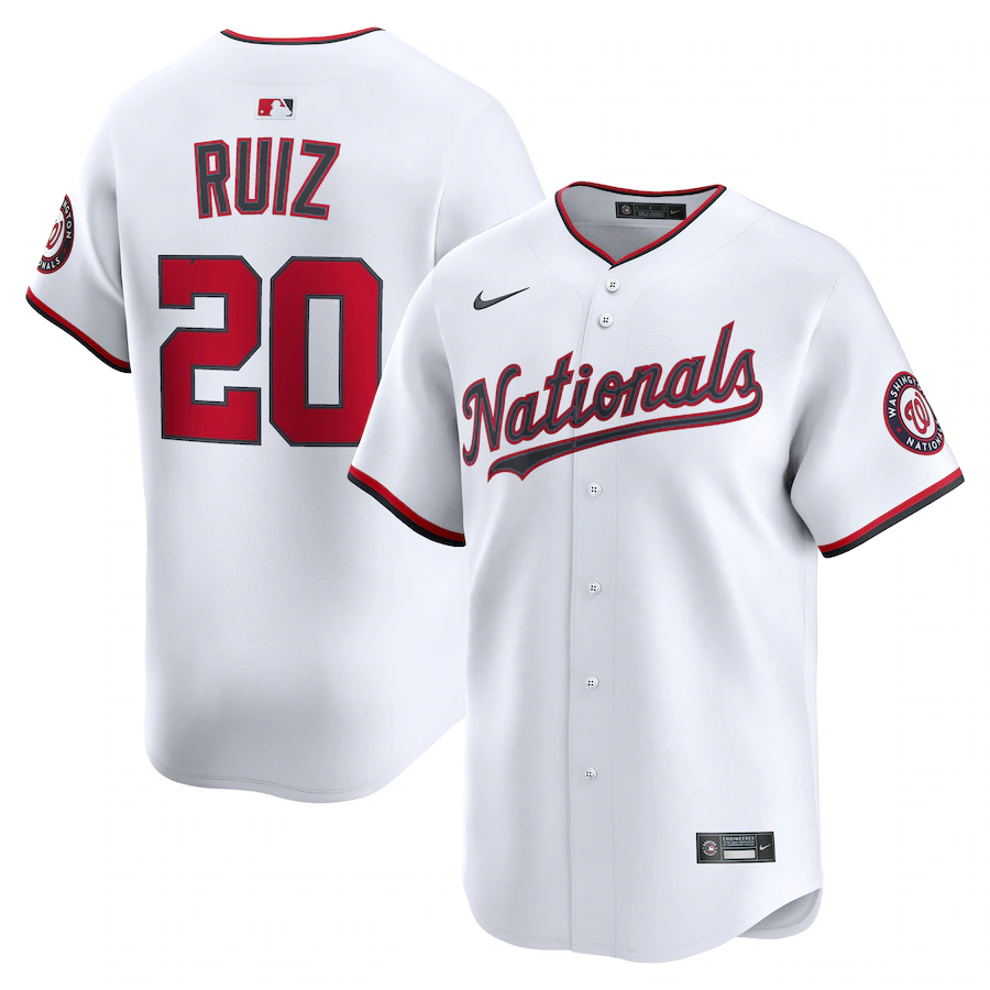 Men's Washington Nationals Keibert Ruiz Nike White Alternate Limited Player Jersey - Ujersey Shop