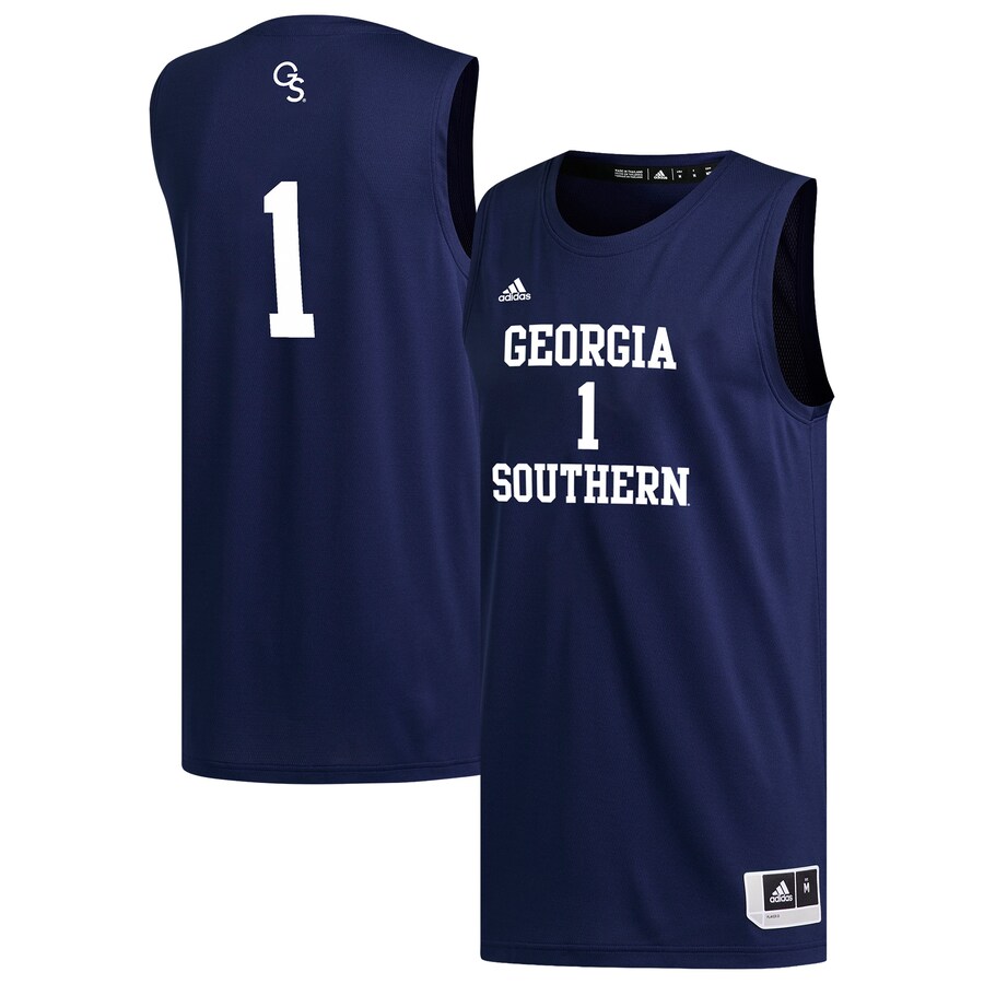 Men's adidas #1 Navy Georgia Southern Eagles Replica Basketball Jersey - Ujersey Shop