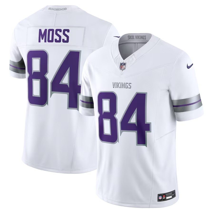 Men's Minnesota Vikings Randy Moss Nike White Alternate Vapor F.U.S.E. Retired Player Limited Jersey - Ujersey Shop