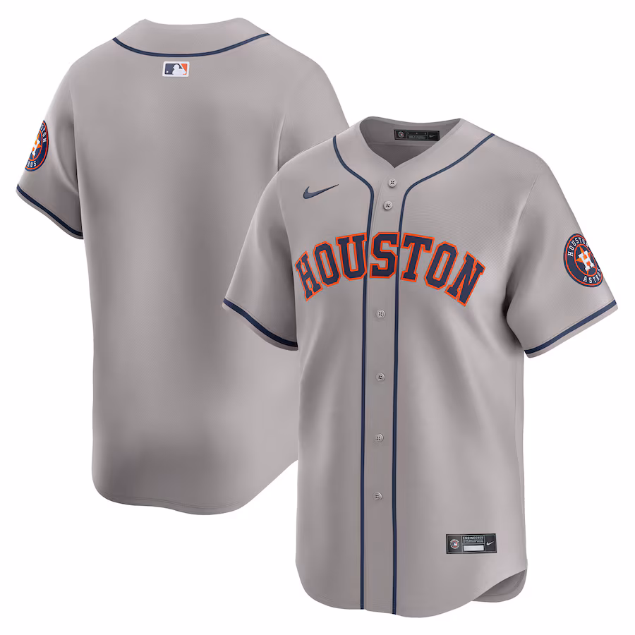 Men's Houston Astros  Nike Gray Away Limited Jersey - Ujersey Shop