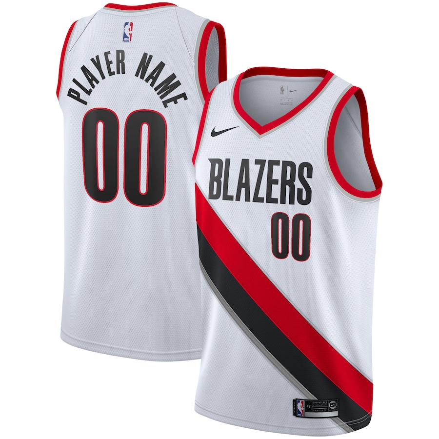 Men's Portland Trail Blazers Nike White 2020/21 Swingman Custom Jersey - Association Edition - Ujersey Shop