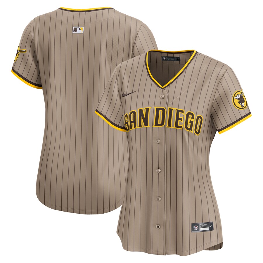 Women's San Diego Padres Nike Sand Alternate Limited Jersey - Ujersey Shop