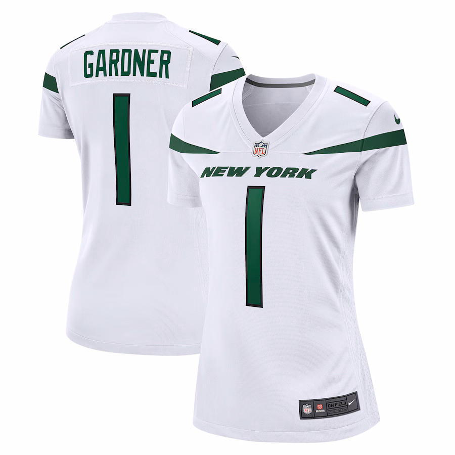 Women's New York Jets Ahmad Sauce Gardner Nike White Player Jersey - Ujersey Shop