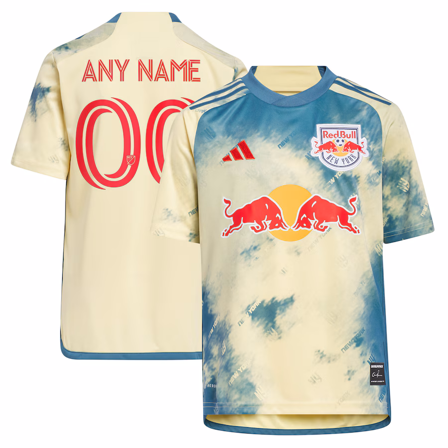 Youth New York Red Bulls adidas Yellow 2023 Daniel Patrick Kit Replica Custom Jersey - Ujersey Shop
