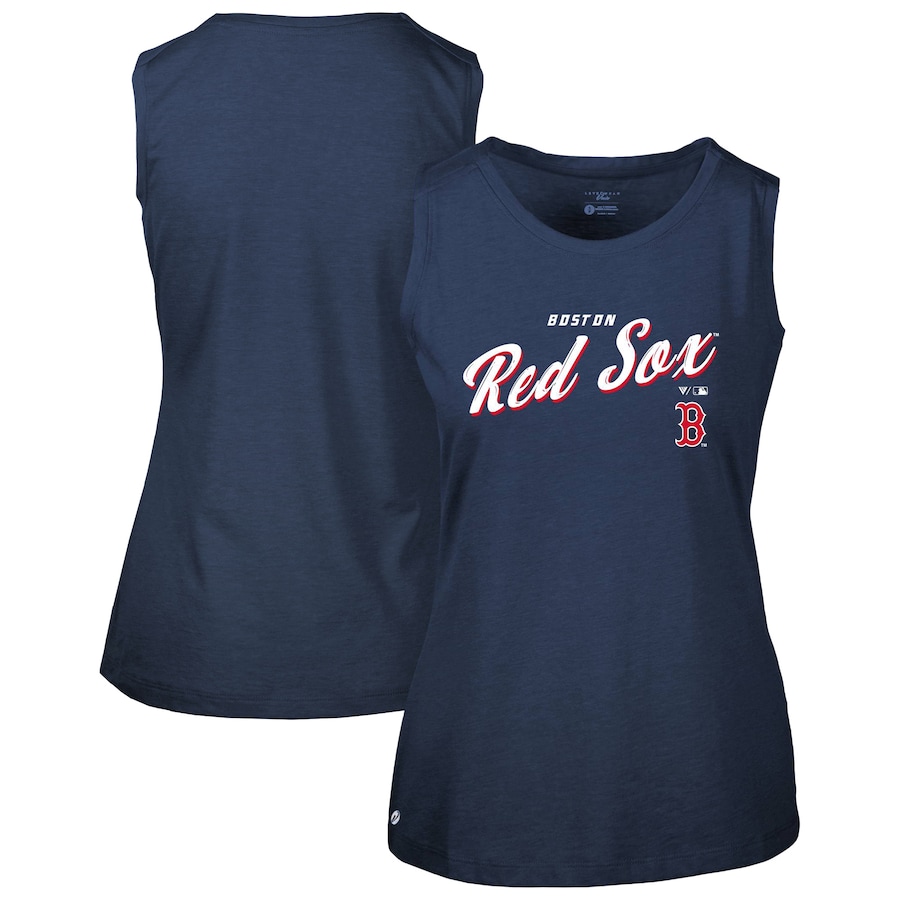 Women's Boston Red Sox Levelwear Navy Macy Tank Top - Ujersey Shop