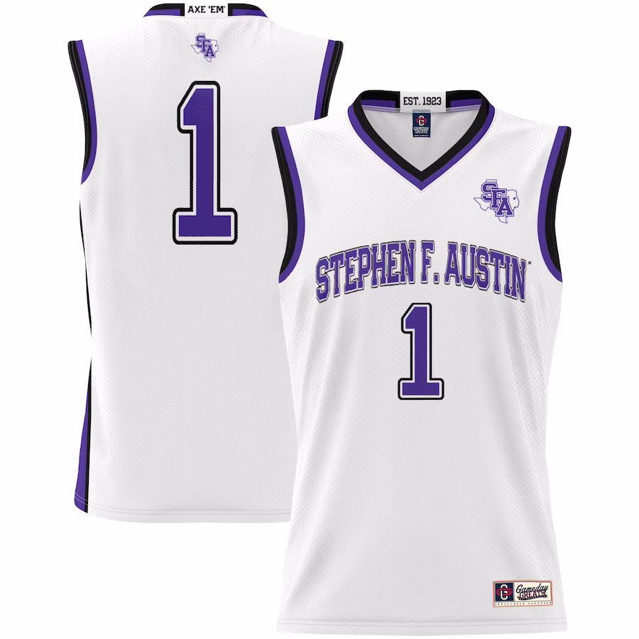 Stephen F Austin Lumberjacks GameDay Greats Youth #1 Basketball Jersey -  White - Ujersey Shop