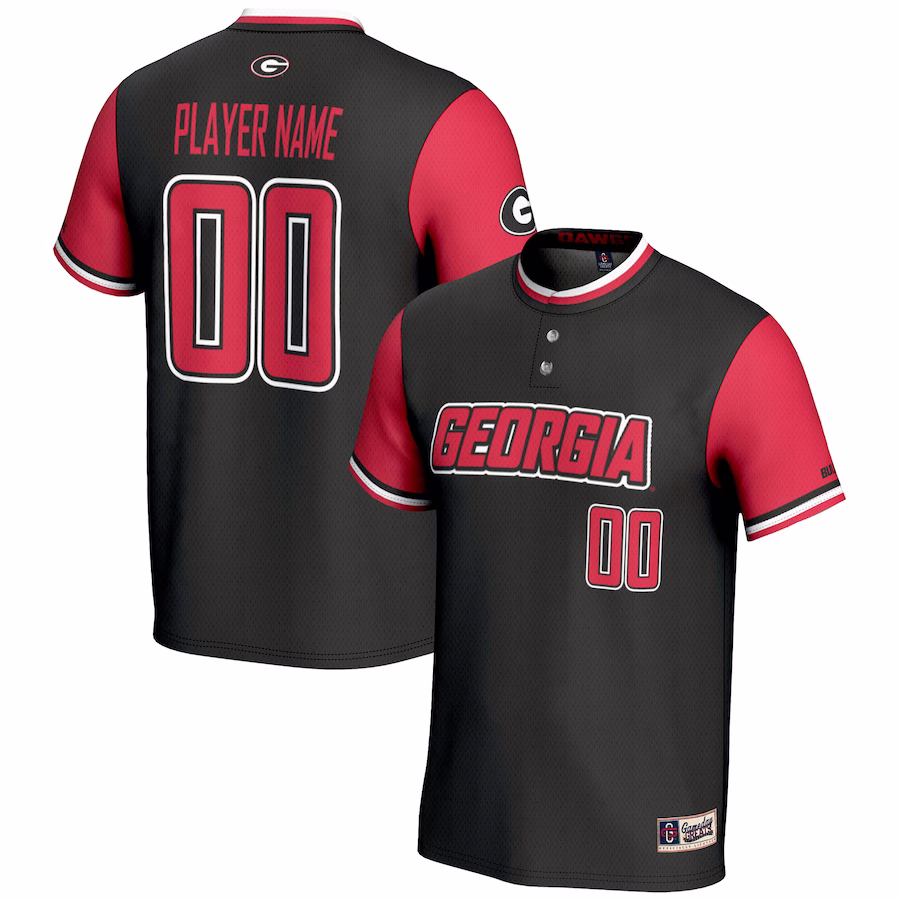 Georgia Bulldogs GameDay Greats Youth NIL Pick-A-Player Lightweight Softball Jersey - Black - Ujersey Shop