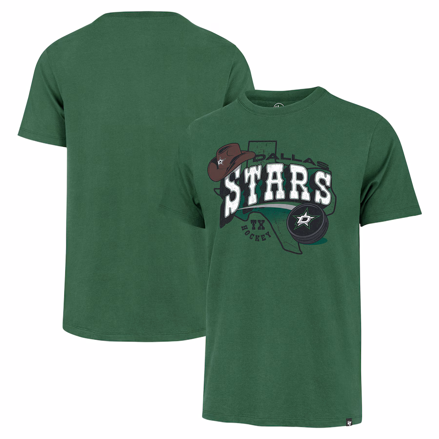 Men's Dallas Stars '47 Kelly Green Regional Localized Franklin T-Shirt - Ujersey Shop