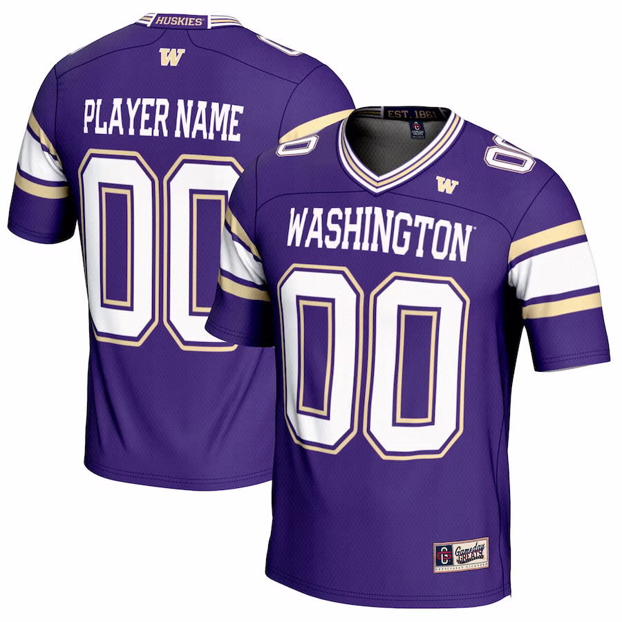Washington Huskies GameDay Greats Youth NIL Pick-A-Player Football Jersey - Purple - Ujersey Shop