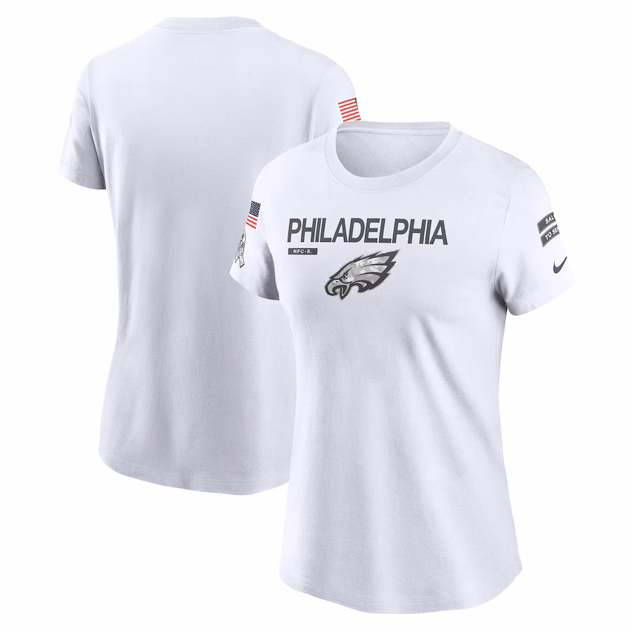 Women's Philadelphia Eagles  Nike White Two-Time Super Bowl Champions Ring T-Shirt - Ujersey Shop