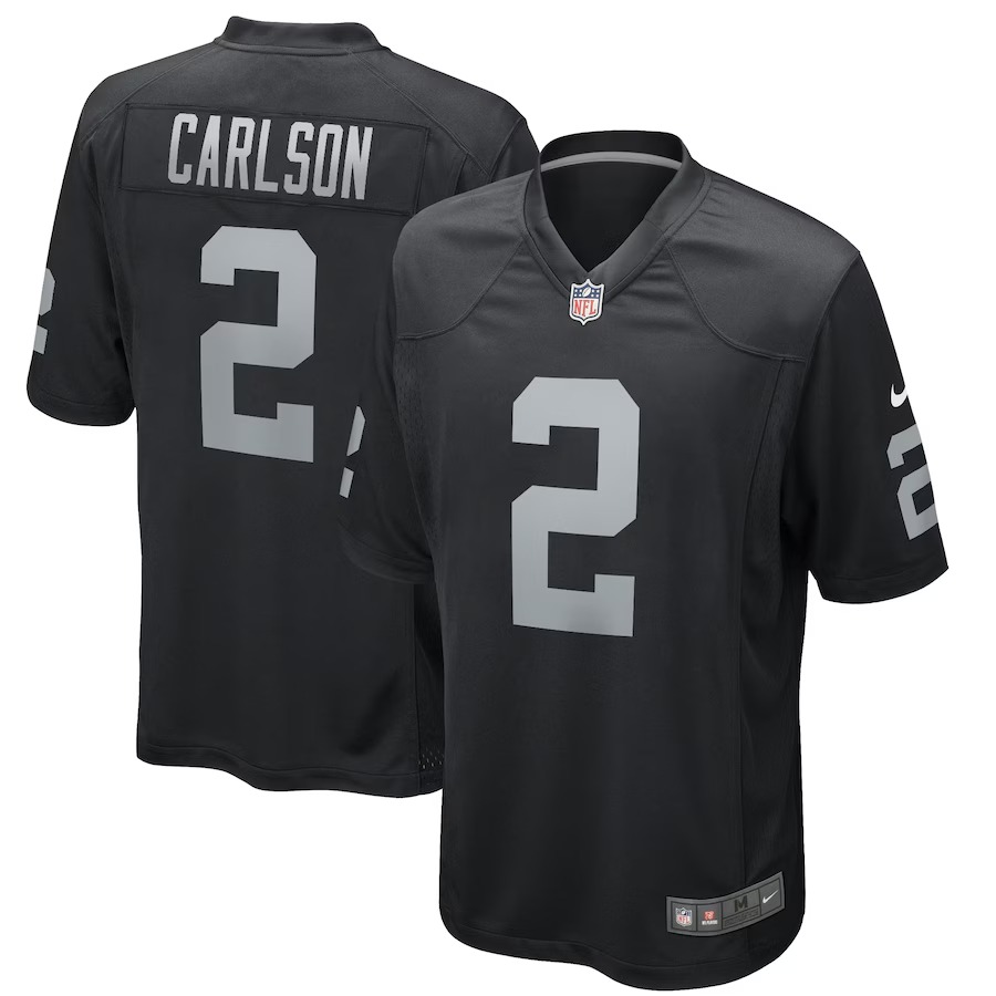 Men's Las Vegas Raiders Daniel Carlson Nike Black Game Player Jersey - Ujersey Shop