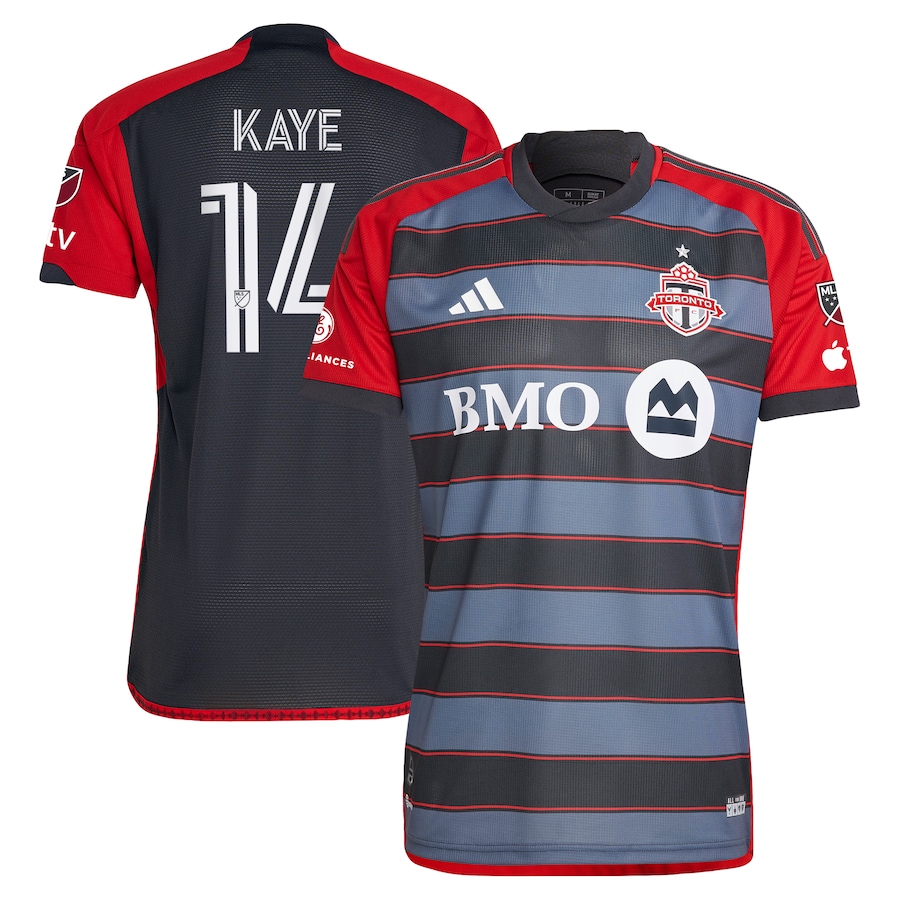Men's Toronto FC Mark-Anthony Kaye adidas Gray 2023 Club Kit Authentic Player Jersey - Ujersey Shop