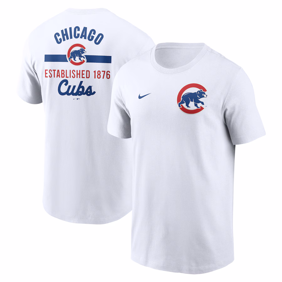 Men's Chicago Cubs Nike White 2-Hit T-Shirt - Ujersey Shop