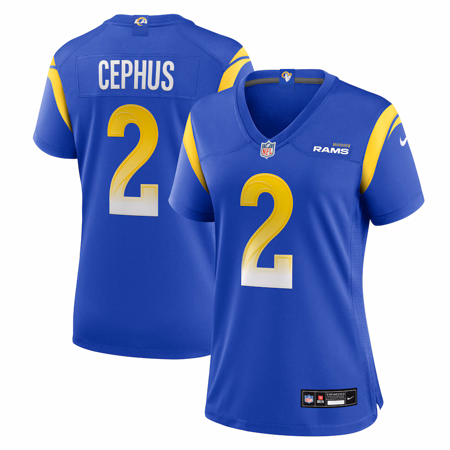 Women's Los Angeles Rams Quintez Cephus Nike Royal Team Game Jersey - Ujersey Shop