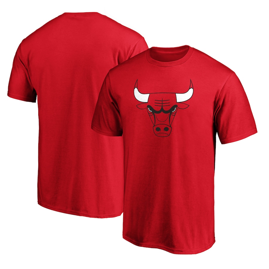 Men's Chicago Bulls Red Logo T-Shirt - Ujersey Shop