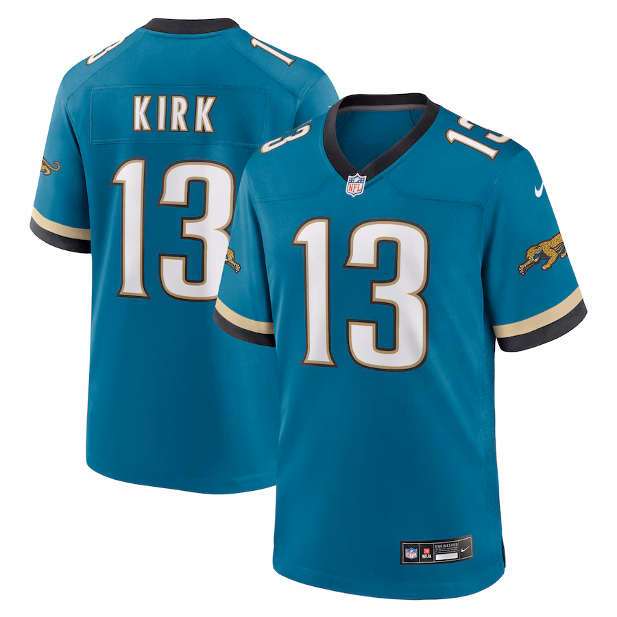 Men's Jacksonville Jaguars Christian Kirk Nike Teal Prowler Throwback Player Game Jersey - Ujersey Shop