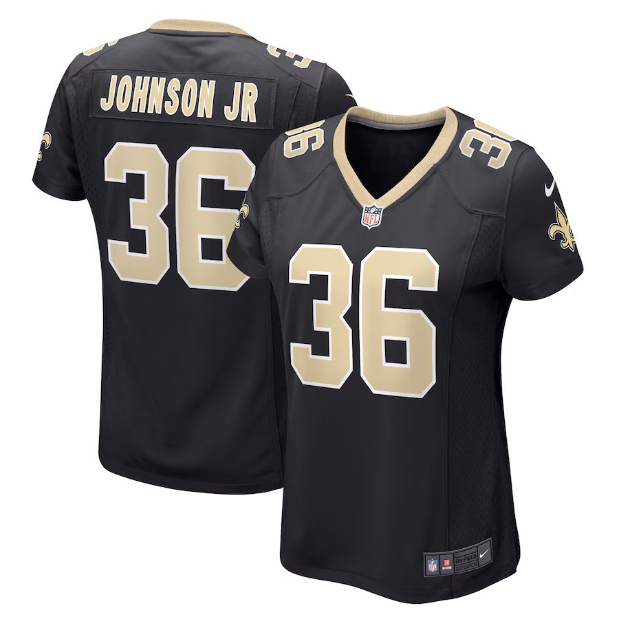 Women's New Orleans Saints Anthony Johnson Nike  Black Team Game Jersey - Ujersey Shop
