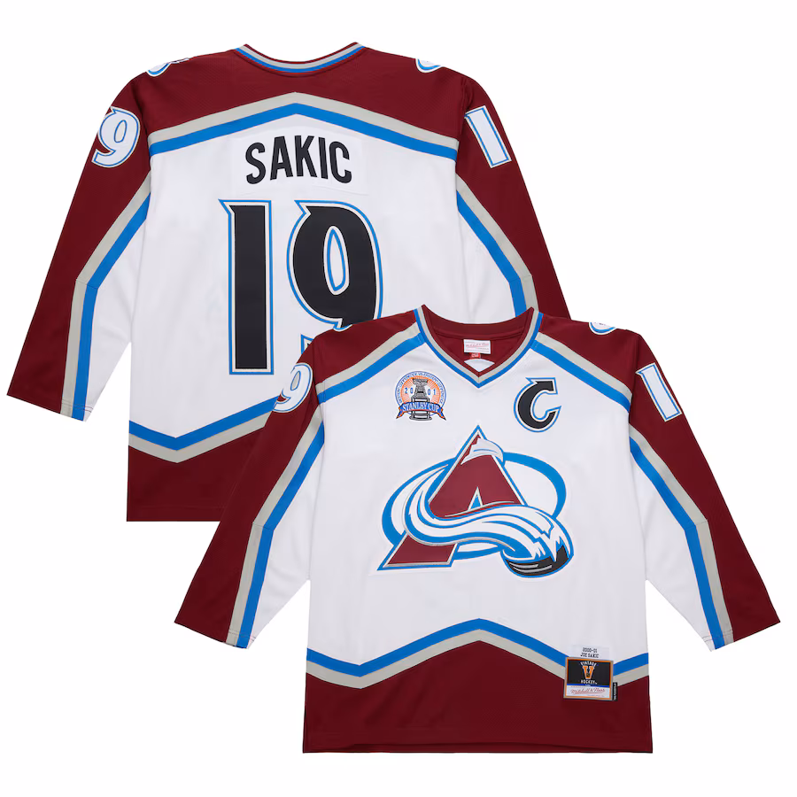 Men's Colorado Avalanche Joe Sakic White 2000-01 Power Play Jersey - Ujersey Shop