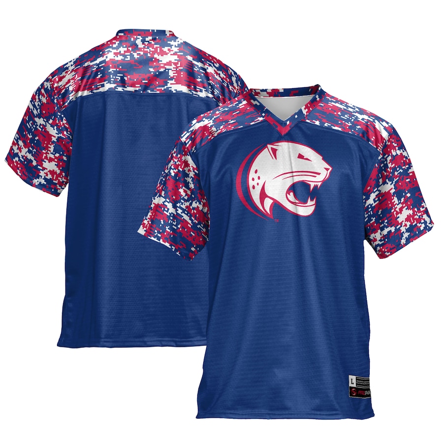 South Alabama Jaguars GameDay Greats Camo Football Jersey - Blue - Ujersey Shop