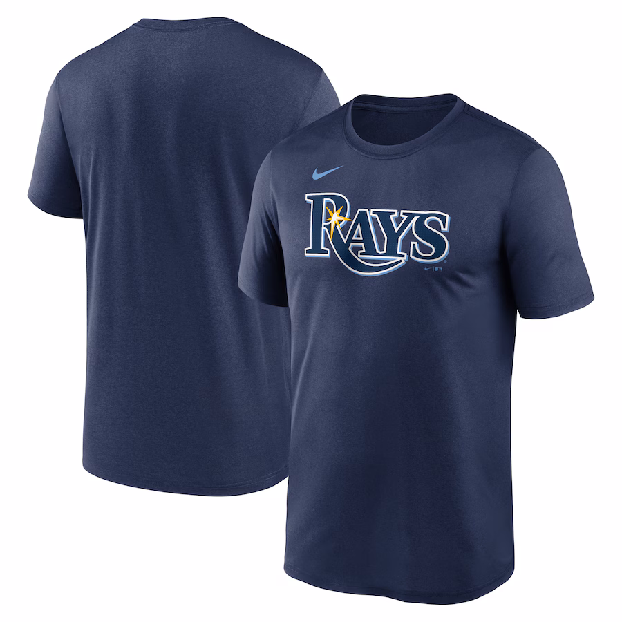 Men's Tampa Bay Rays Nike Navy Legend Fuse Wordmark T-Shirt - Ujersey Shop