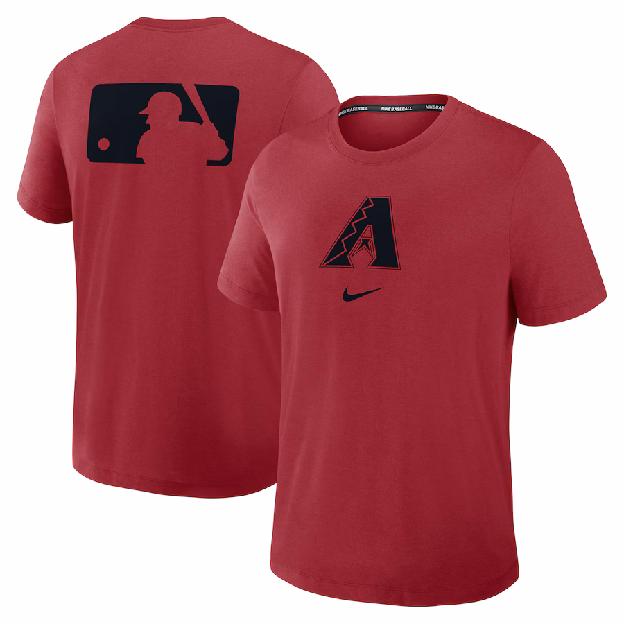 Men's Arizona Diamondbacks Nike Red Authentic Collection Early Work Tri-Blend Performance T-Shirt - Ujersey Shop