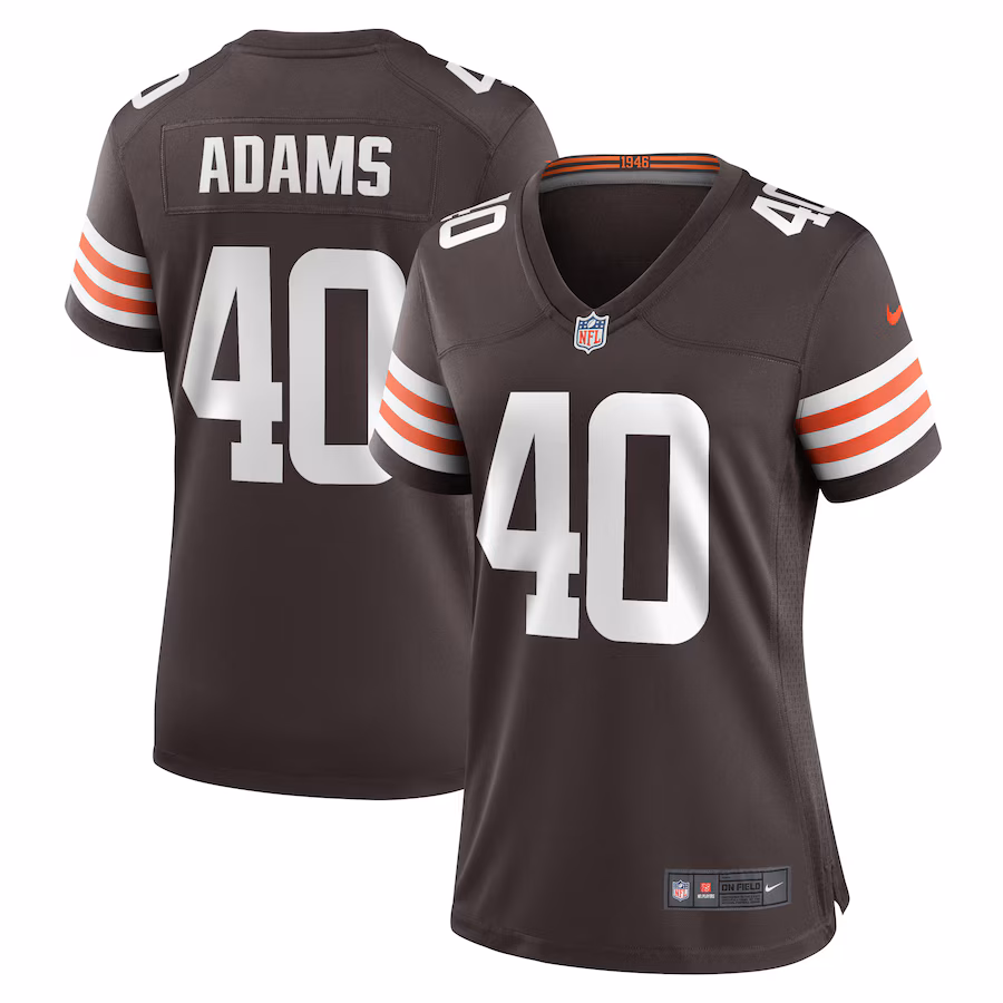 Women's Cleveland Browns Matthew Adams Nike Brown Nike Women's Team Color Jersey - Ujersey Shop