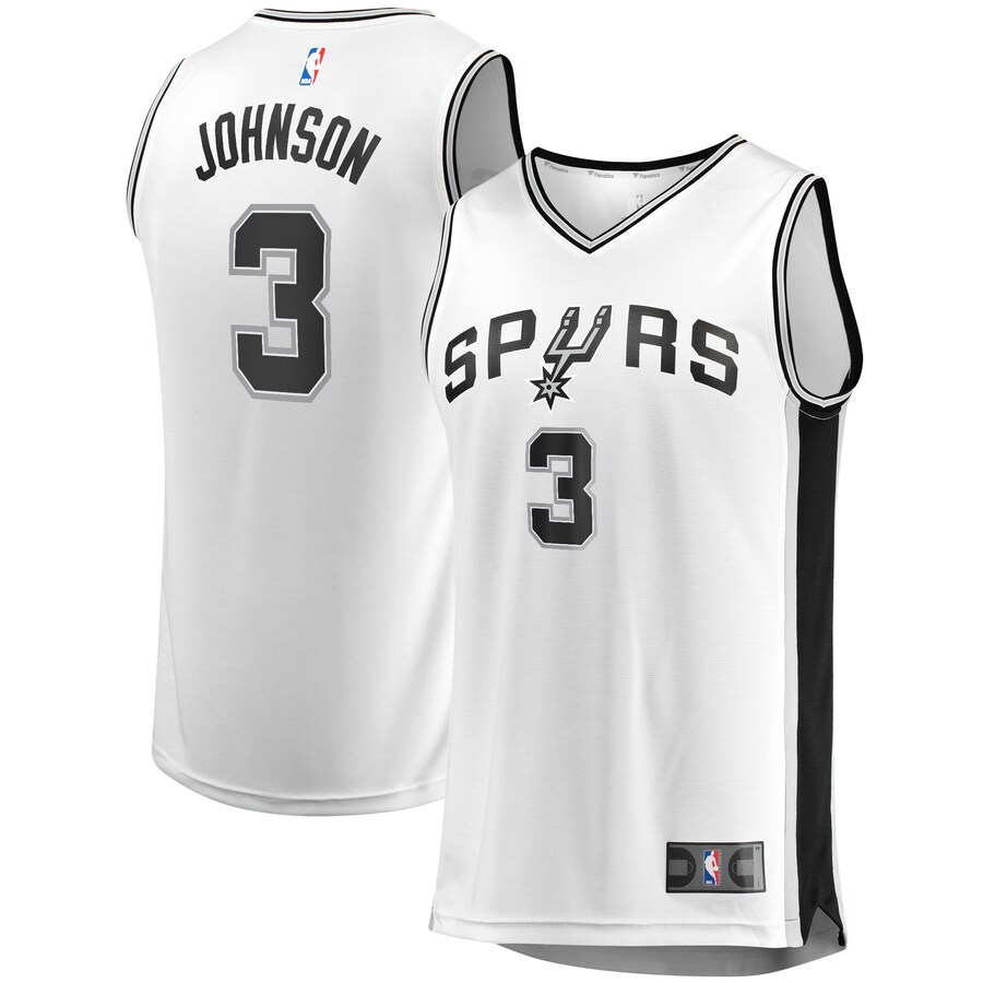 Youth San Antonio Spurs Keldon Johnson Fanatics White Fast Break Association Jersey - Ujersey Shop