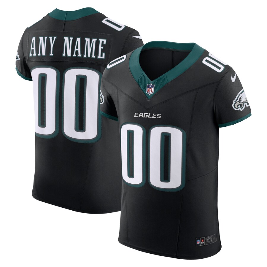 Men's Philadelphia Eagles Nike  Black Alternate Vapor F.U.S.E. Elite Custom Jersey - Ujersey Shop