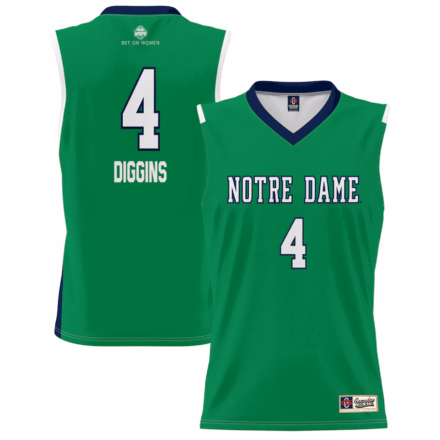 Unisex GameDay Greats Skylar Diggins Green Notre Dame Fighting Irish Lightweight Basketball Alumni Jersey - Ujersey Shop