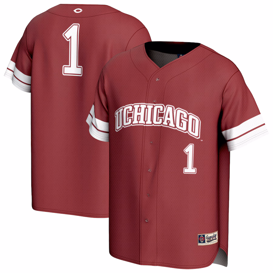 Youth GameDay Greats #1 Maroon UChicago Maroons Lightweight Collegiate Baseball Fashion Jersey - Ujersey Shop