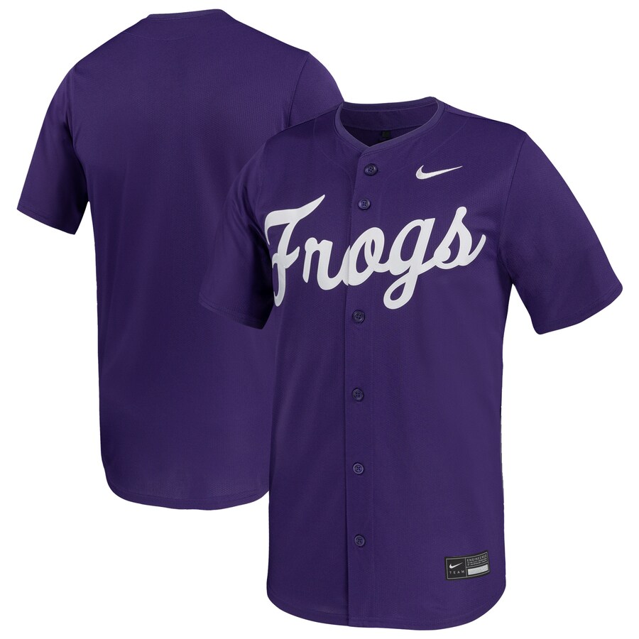 Men's Nike Purple TCU Horned Frogs Limited Baseball Jersey - Ujersey Shop