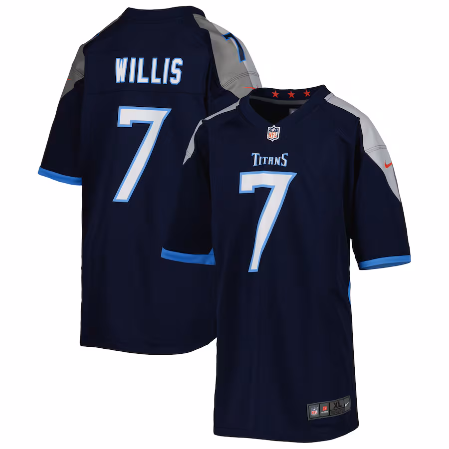 Youth Tennessee Titans Malik Willis Nike Navy Game Jersey - Ujersey Shop